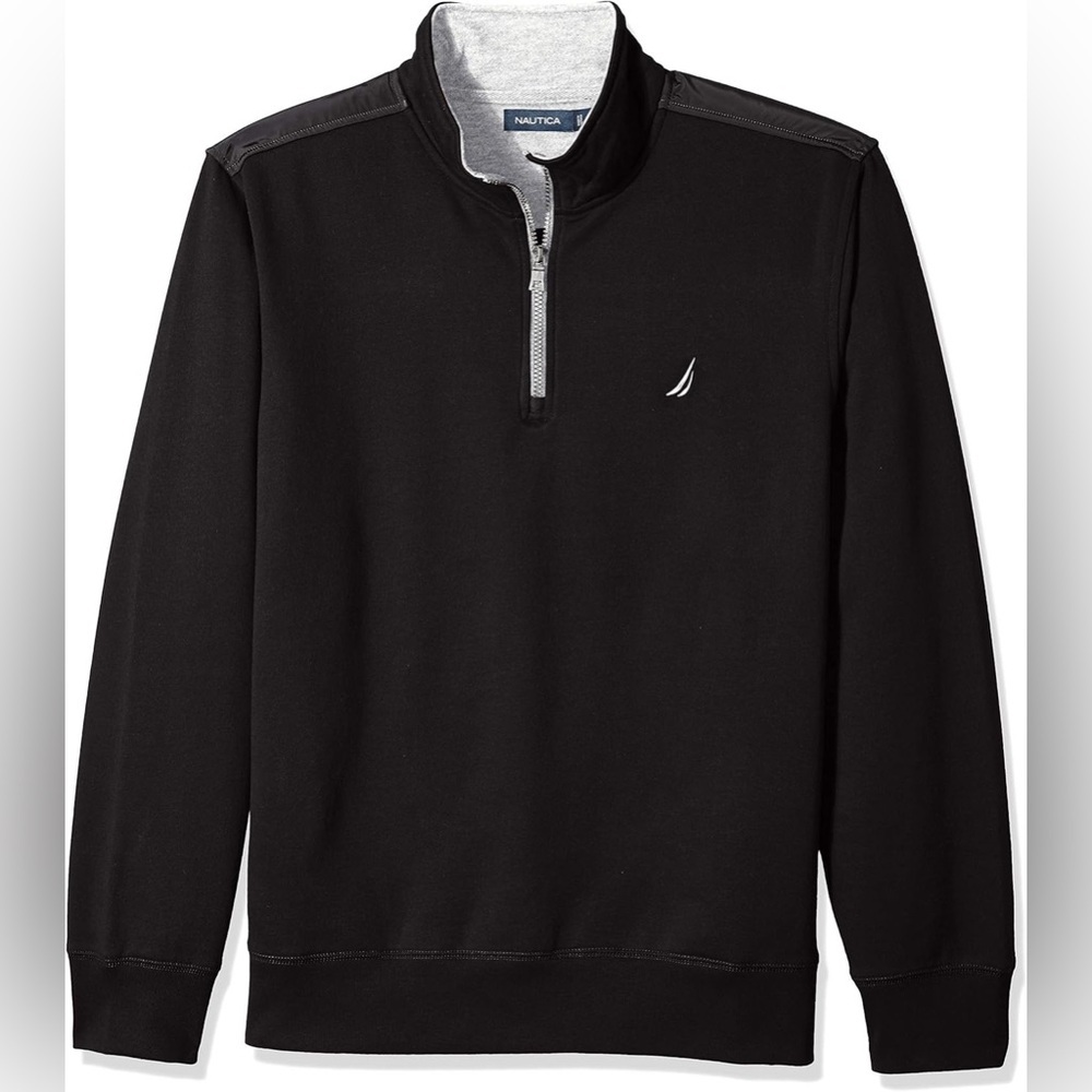 Nautica Men's Black Zip-Up Sweater